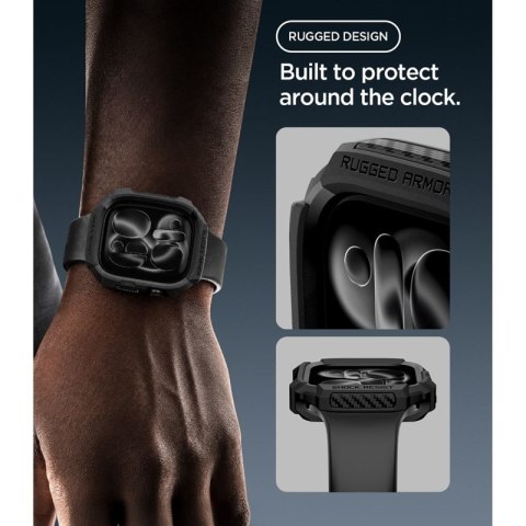 Spigen Rugged Armor - Obudowa do Apple Watch 12 42 mm (Matte Black) Spigen