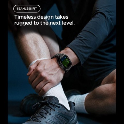 Spigen Rugged Armor Pro - Pasek z obudową do Apple Watch 12 42 mm (Matte Black) Spigen