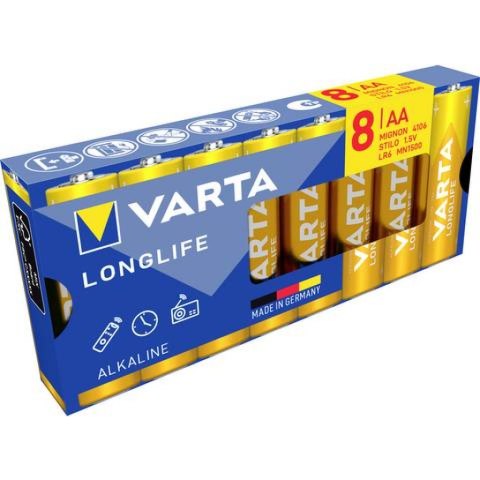 BATERIE ALKALICZNE VARTA R6 (AA) LONGLIFE 8szt NEW VARTA