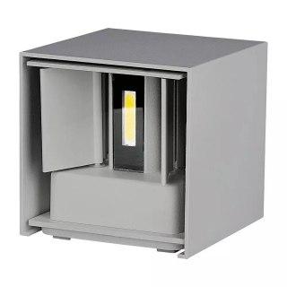 Oprawa ścienna V-TAC 5W kinkiet góra dół regulowana szary kwadrat IP65 BRIDGELUX VT-759-G 4000K 700lm