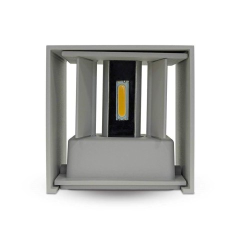 Oprawa ścienna V-TAC 5W kinkiet góra dół regulowana szary kwadrat IP65 BRIDGELUX VT-759-G 4000K 700lm