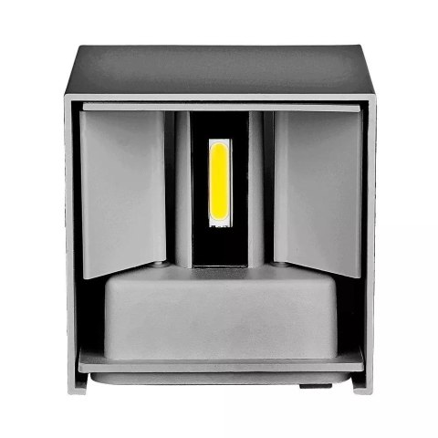 Oprawa ścienna V-TAC 5W kinkiet góra dół regulowana szary kwadrat IP65 BRIDGELUX VT-759-G 4000K 700lm
