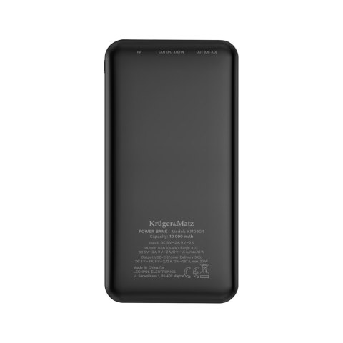 PowerBank Kruger&Matz 10000 mAh Li-pol z funkcją QC oraz PD Kruger&Matz