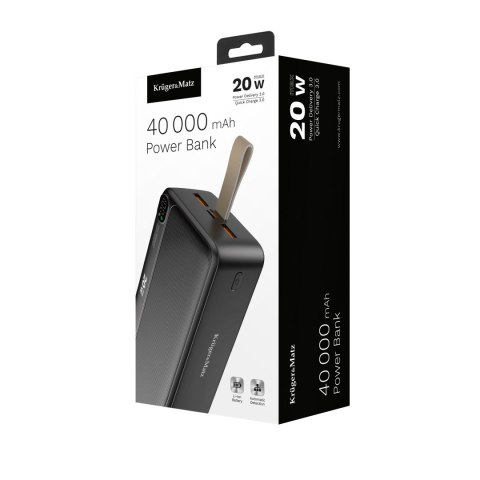 PowerBank Kruger&Matz 40000 mAh Li-ion z funkcją QC oraz PD Kruger&Matz
