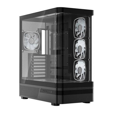 MODECOM Obudowa Volcano AQ100 ARGB Midi czarna MODECOM