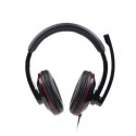 Gembird MHS-001-GW Stereo headset 3.5 mm, Glossy black, Built-in microphone
