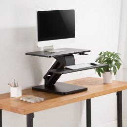 Podstawka biurkowa na klawiaturę i monitor lub laptop czarny MC-882 do pracy stojąco siedzącej - sprężyna gazowa