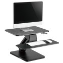 Podstawka biurkowa na klawiaturę i monitor lub laptop czarny MC-882 do pracy stojąco siedzącej - sprężyna gazowa