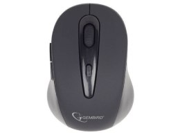 Gembird MUSWB2 Optical Bluetooth mouse, Wireless connection, 6 button, Black, Grey