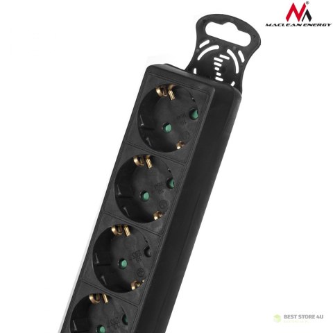 Listwa zasilająca przedłużacz 6 gniazd z wył czarny typ niemiecki 1,4m Maclean Energy MCE189G 3500W Listwa zasilająca przedłużacz 6 gniazd z wył czarny typ niemiecki 1,4m Maclean Energy MCE189G 3500W