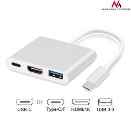 MCTV-840 52385 Adapter USB-C - HDMI / USB 3.0 / USB-C metalowa obudowa 4K