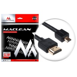 Przewód HDMI-microHDMI ULTRA SLIM v1.4 2m Maclean MCTV-722 A-D