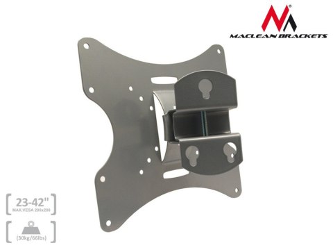 Uchwyt do telewizora lub monitora 23-42" 30kg uniwersalny Maclean MC-501A S srebrny max vesa 200x200