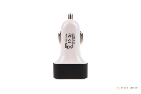 01027 Ładowarka samochodowa 3xUSB biała PCH-03 01027 Ładowarka samochodowa 3xUSB biała PCH-03