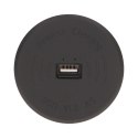 Bezprzewodowa ładowarka indukcyjna z dodatkowym portem USB, czarna