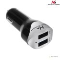 Ładowarka samochodowa max4,8A 2xUSB Maclean Energy MCE157 Qualcomm Quick Charge QC 3.0 plus kabel 1.5m Silver