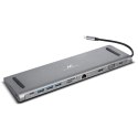 Stacja dokująca HUB USB Typ-C Maclean, HDMI / USB 3.0 / USB-C / VGA/ RJ-45 / PD (Power Delivery), aluminiowa obudowa, MCTV-850