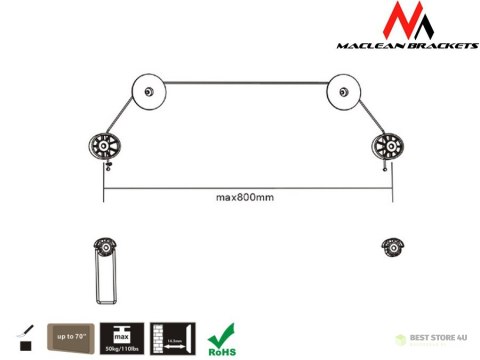 MC-557 25768 Uchwyt wieszak do telewizora LED 32-70 cali MC-557 25768 Uchwyt wieszak do telewizora LED 32-70 cali