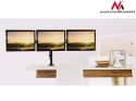 Uchwyt biurkowy na 3 monitory LCD podwójne ramiona Maclean MC-691 13"-27" 8kg, vesa 75x75 oraz 100x100