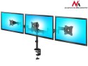 Uchwyt biurkowy na 3 monitory LCD podwójne ramiona Maclean MC-691 13"-27" 8kg, vesa 75x75 oraz 100x100
