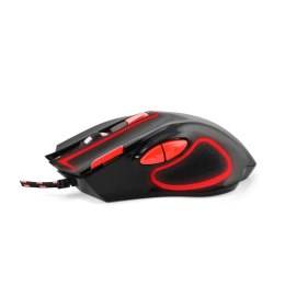 EGM401KR Mysz przewodowa dla graczy 7D optyczna USB MX401 Hawk czarno-czerwona
