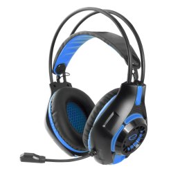 EGH420B Esperanza słuchawki z mikrofonem gaming deathstrike niebieskie