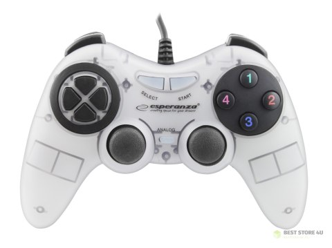 EGG105W Gamepad PC USB Fighter biały Esperanza EGG105W Gamepad PC USB Fighter biały Esperanza