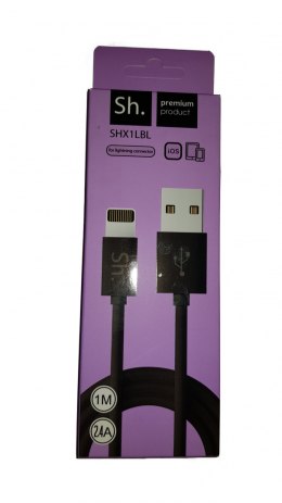 Kabel Szybkiego Ładowania USB - Lightning 1m 2.4A czarny
