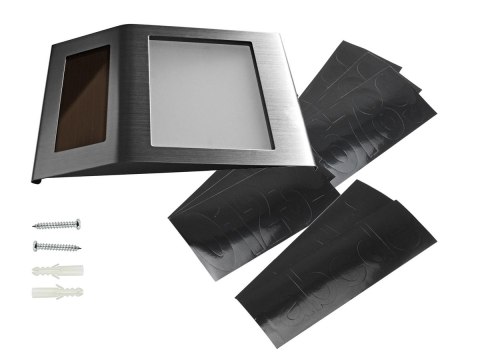 Lampa solarna led z podświetlanym numerem domu