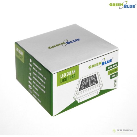 Lampa solarna na słupek LED 60*60 GreenBlue GB126 - daszek kopertowy Lampa solarna na słupek LED 60*60 GreenBlue GB126 - daszek kopertowy