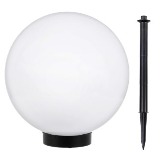 Solarna lampa wolnostojąca ogrodowa GB166 - kula 25x25x58cm, bialy LED