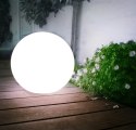 Solarna lampa wolnostojąca ogrodowa GB166 - kula 25x25x58cm, bialy LED