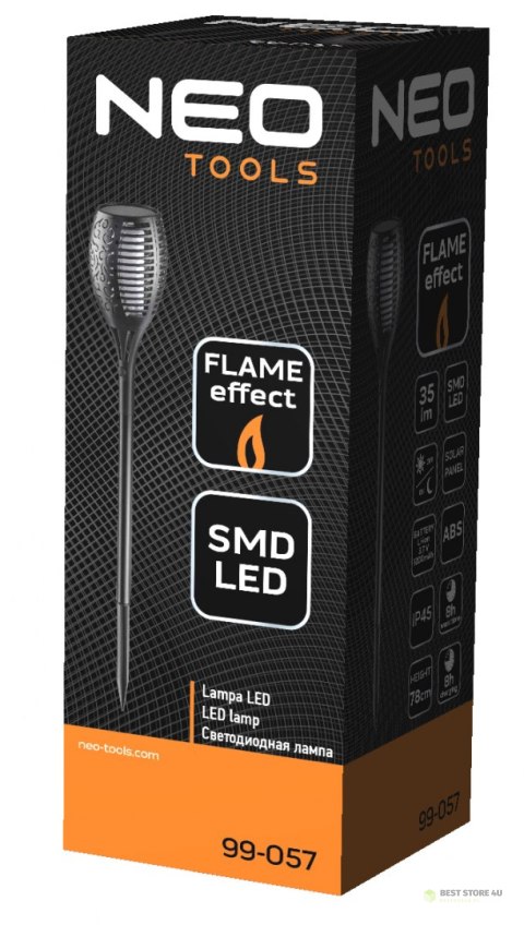 Lampa ogrodowa solarna płomień SMD wbijana Lampa ogrodowa solarna płomień SMD wbijana