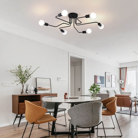 ZD74K Lampa sufitowa 6 ramion biała