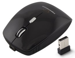 EM121K Mysz bezprzewodowa 2.4GHz 4D optyczna USB Charger czarna