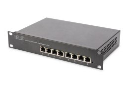 Digitus 8-port Gigabit Ethernet Switch DN-80114 10/100/1000 Mbps (RJ-45), Unmanaged, Rack mountable, Power supply type Internal