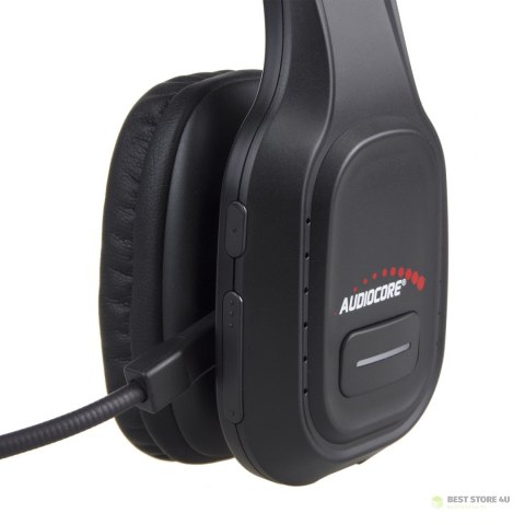 Słuchawki bluetooth call center z mikrofonem Audiocore, QCC3020, ANC, AVRCP, A2DP, HSP, HFP, kodek SBC AAC, AC864 Słuchawki bluetooth call center z mikrofonem Audiocore, QCC3020, ANC, AVRCP, A2DP, HSP, HFP, kodek SBC AAC, AC864