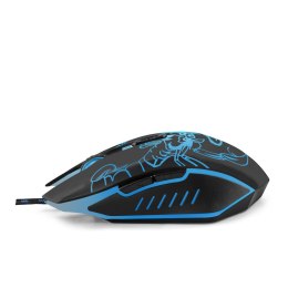 EGM203B Mysz przewodowa dla graczy 6D optyczna USB MX203 Scorpio niebieska