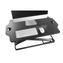 Ultracienki konwerter biurkowy podstawka do pracy na siedząco lub stojąco Ergo Office, czarna, ze sprężyną gazową, max 10kg, ER
