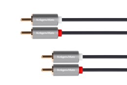 KM1209 Kabel 2 rca - 2 rca 1.8m Kruger&Matz Basic
