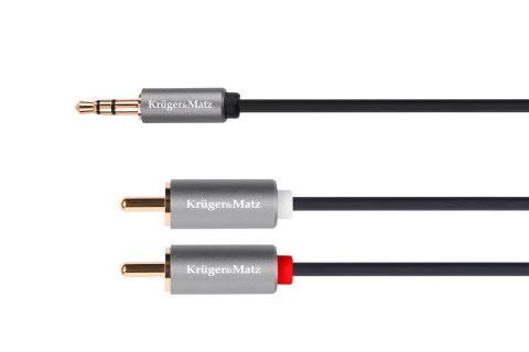 KM1217 Kabel jack 3.5 wtyk stereo - 2 rca 5m Kruger&Matz Basic