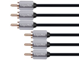 Kabel 3RCA-3RCA component 1.8m Kruger&Matz