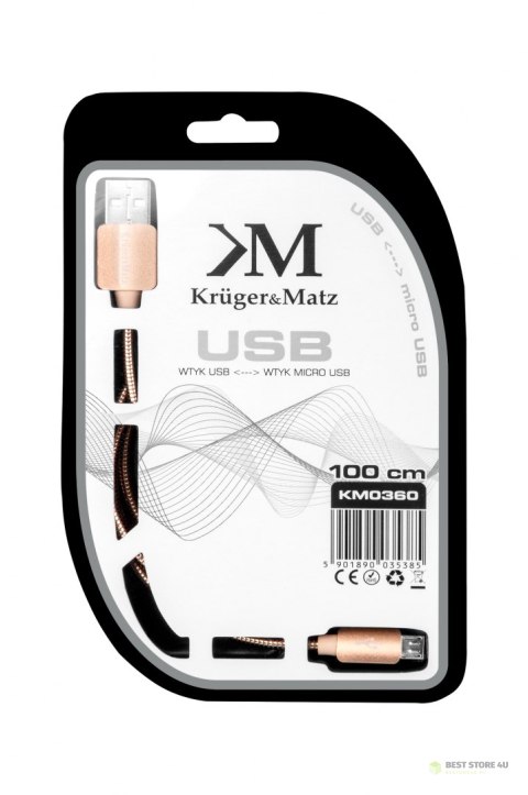 Kabel USB - micro USB 1m Kruger&Matz Kabel USB - micro USB 1m Kruger&Matz