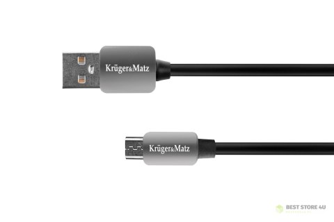 Kabel USB - micro USB wtyk-wtyk 1.0m Kruger&Matz Kabel USB - micro USB wtyk-wtyk 1.0m Kruger&Matz