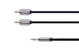 Kabel wtyk jack 3.5 - 2RCA stereo 1.0m Kruger&Matz