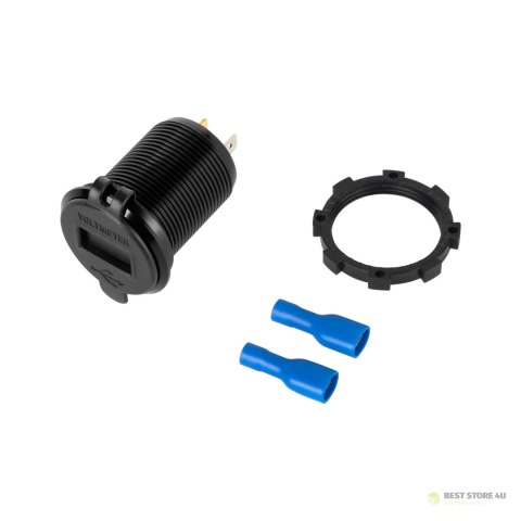 Ładowarka samochodowa 2xUSB z funkcją Quick Charge i miernikiem napięcia Ładowarka samochodowa 2xUSB z funkcją Quick Charge i miernikiem napięcia