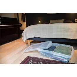 Pojemnik plastikowy pod łóżko 33L z kółkami i pokrywą TRANSPARENTNY