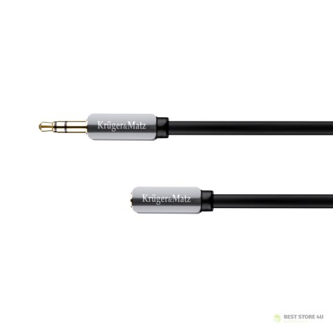 Kabel wtyk - gniazdo proste jack 3.5 stereo 1.0m Kruger&Matz Kabel wtyk - gniazdo proste jack 3.5 stereo 1.0m Kruger&Matz