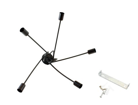 ZD74A Nowoczesna lampa żyrandol 5 czarny