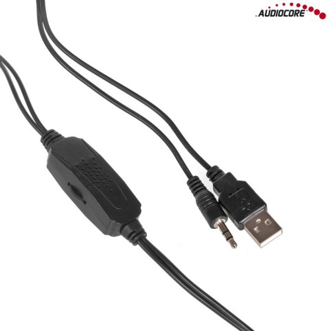 Głośniki komputerowe 6W USB Blue&Black Audiocore AC865 B